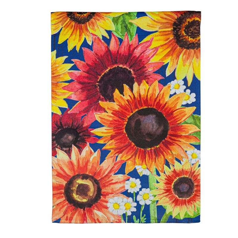 Multi - Color Fall Sunflowers Garden Suede Flag - The Flag Lady