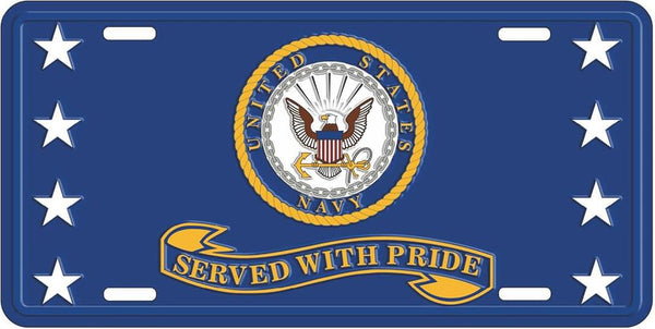 Navy License Plate - The Flag Lady