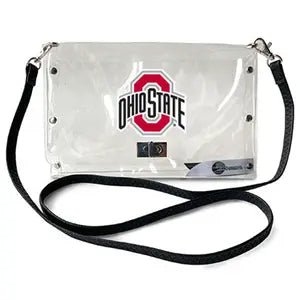 NCAA Ohio State Buckeyes Clear Envelope Purse - The Flag Lady