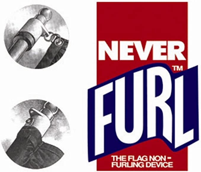 NEVER FURL 1 - INCH BLACK - The Flag Lady