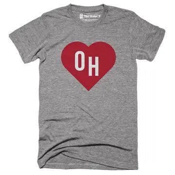 Ohio Red Heart Tee Shirt - The Flag Lady