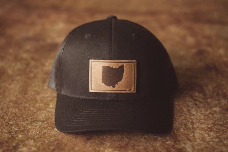 Ohio Silhouette Hat | Leather Patch Snapback - The Flag Lady