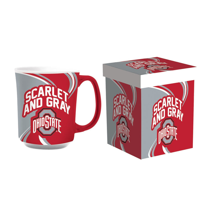 Ohio State 14 ounce Ceramic Coffee Cup with Matching Box - The Flag Lady