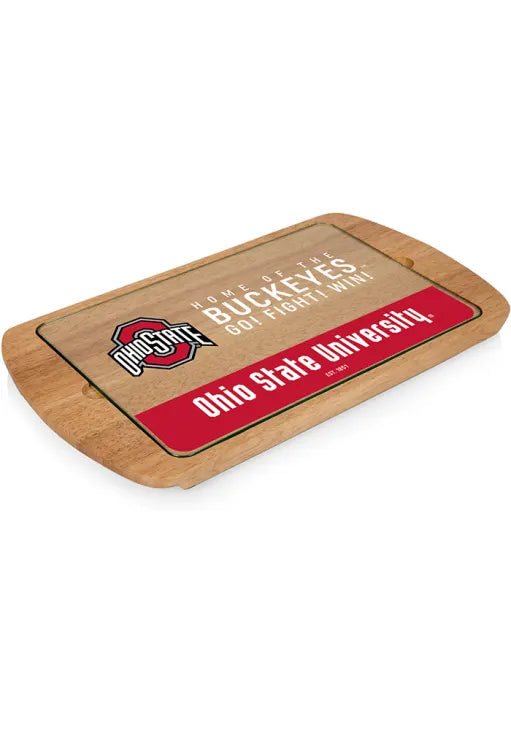 Ohio State Buckeyes Billboard Glass Top Serving Tray - The Flag Lady