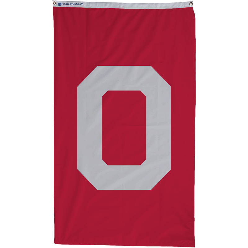 Ohio State Buckeyes Block O Vertical Flags - The Flag Lady