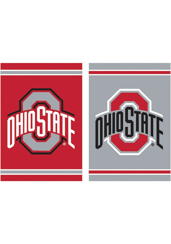 Ohio State Buckeyes Embossed Suede Garden Flag - The Flag Lady