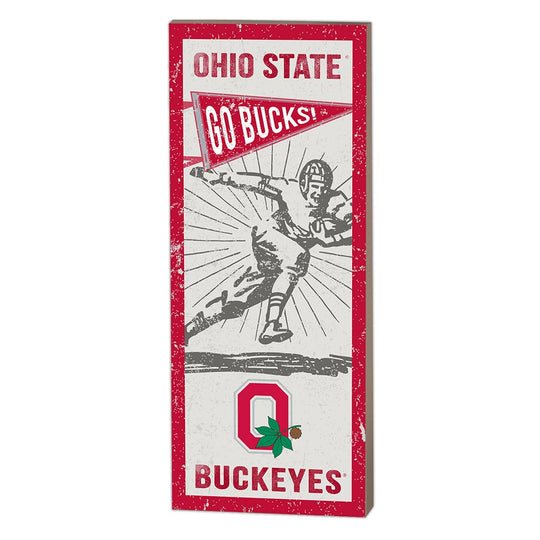 Ohio State Buckeyes Football Wood Sign - The Flag Lady