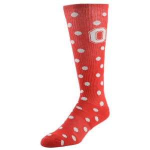 Ohio State Buckeyes Ladies Polka Dot Socks - The Flag Lady