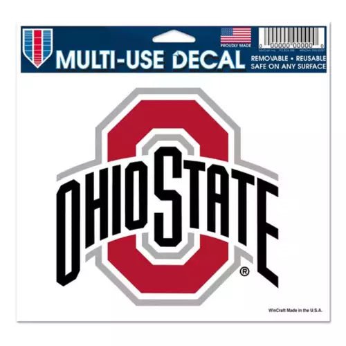 Ohio State Buckeyes Multi - Use Clear Decal - The Flag Lady