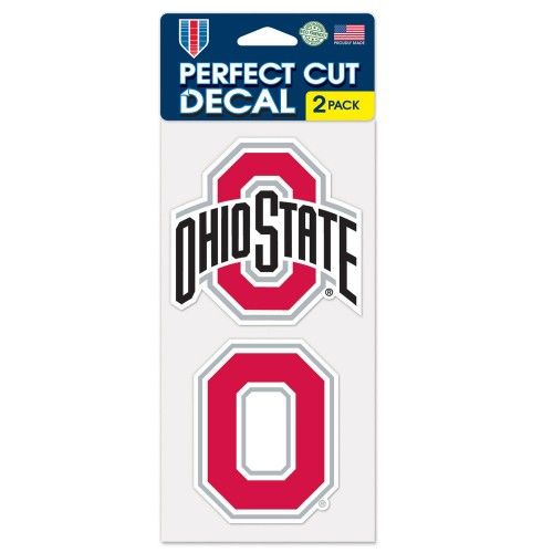 Ohio State Buckeyes Perfect Cut Decals (set of 2 - 4"x4") - The Flag Lady