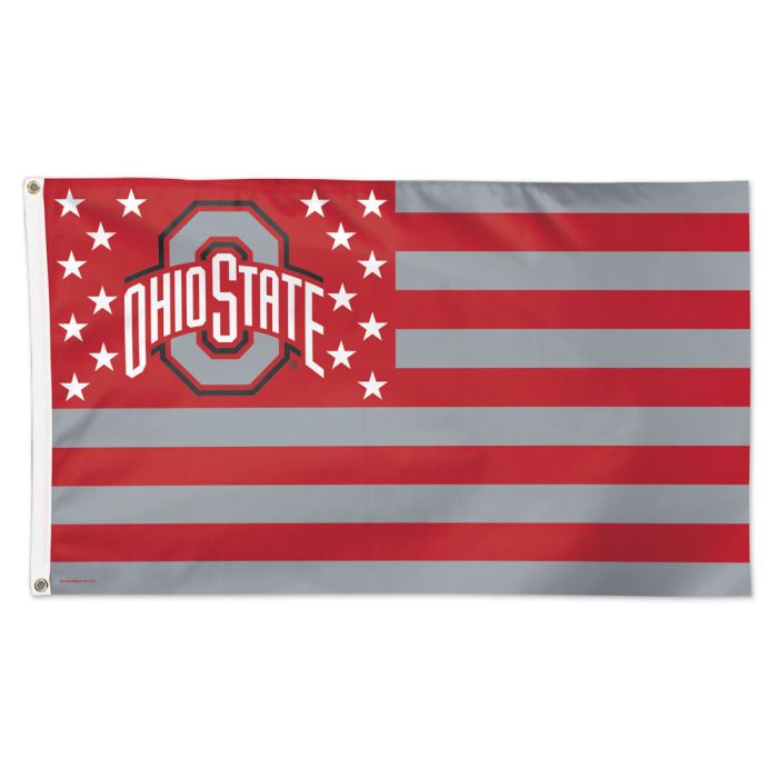 Ohio State Buckeyes Stars and Stripes Deluxe Flag - The Flag Lady