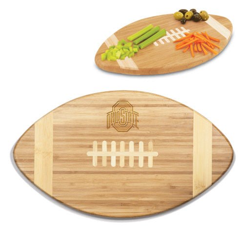 OHIO STATE BUCKEYES - TOUCHDOWN! FOOTBALL CUTTING BOARD & SERVING TRAY - The Flag Lady