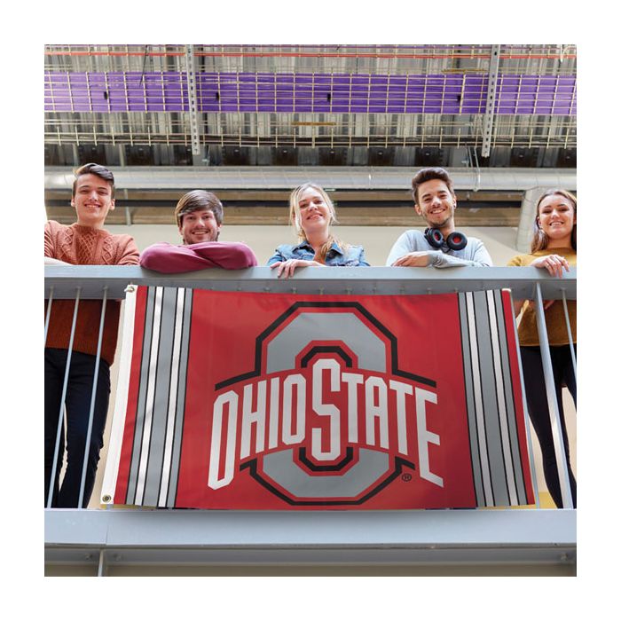 Ohio State Buckeyes Vertical Stripes Flag - The Flag Lady