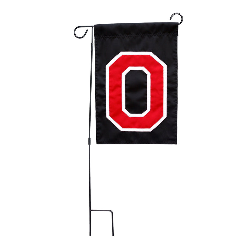 Ohio State Buckeyes Woody Block O Garden Flag - The Flag Lady