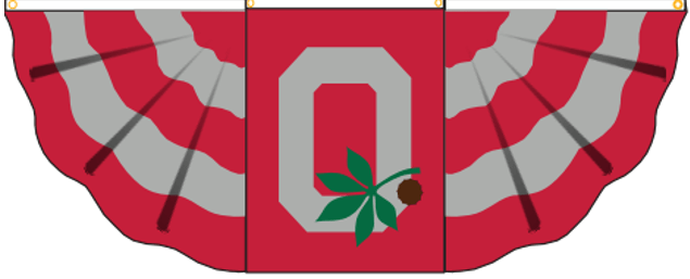 Ohio State Leaf & Nut Bunting - The Flag Lady