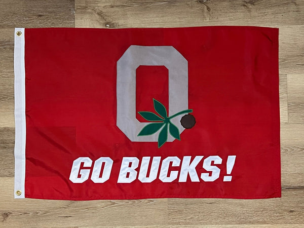 Ohio State Leaf & Nut "Go Bucks" Flags - The Flag Lady