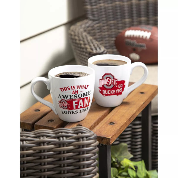 Ohio State University, Ceramic Cup O'Java 17oz Gift Set - The Flag Lady