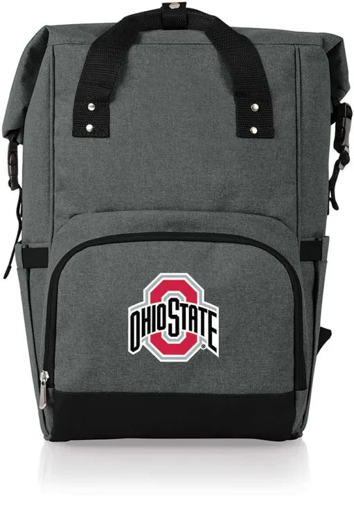 OSU Buckeyes On The Go Top Cooler Backpack (Heathered Gray) - The Flag Lady