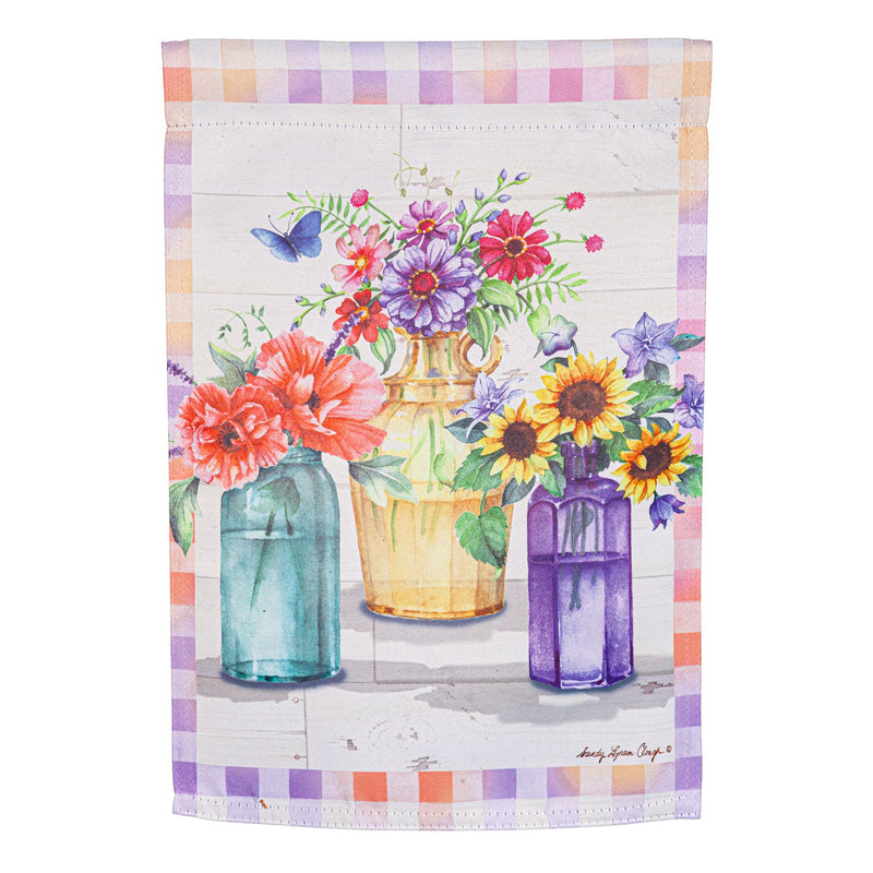 Patchwork Garden Suede Garden Flag - The Flag Lady