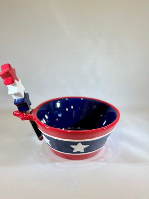 Patriotic Bowl w/ Knife - The Flag Lady