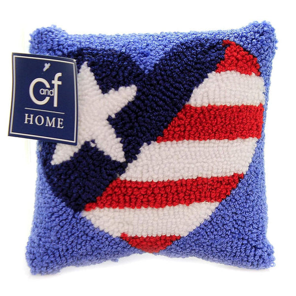 Patriotic Heart Pillow - The Flag Lady