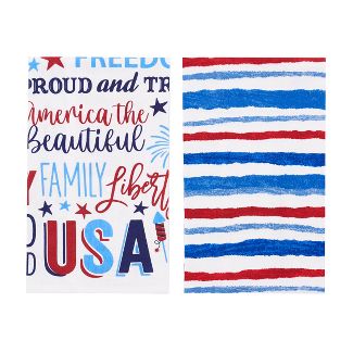 Patriotic Stripe Towel Set/2 - The Flag Lady