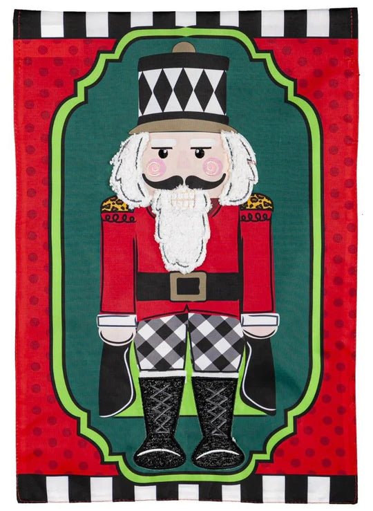 Patterned Nutcracker Garden Flag - The Flag Lady