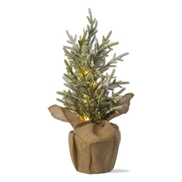 Pine Tree with Burlap Pot - LED - The Flag Lady