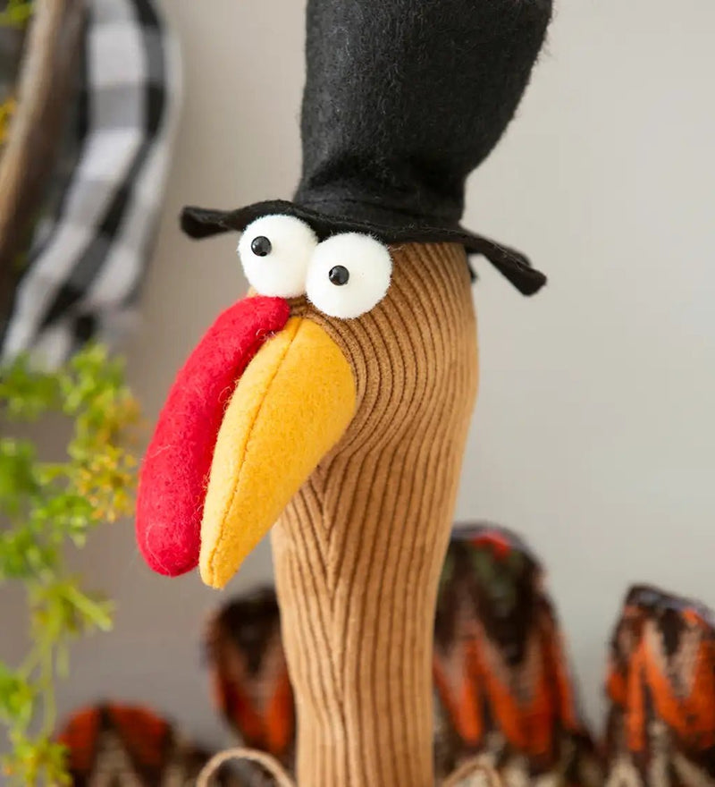 Plush Turkey Table Decor - The Flag Lady