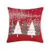 Red Snow Covered Tree Pillow - The Flag Lady