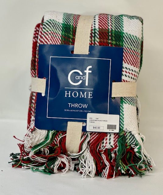 Red/Green Christmas Plaid Throw - The Flag Lady