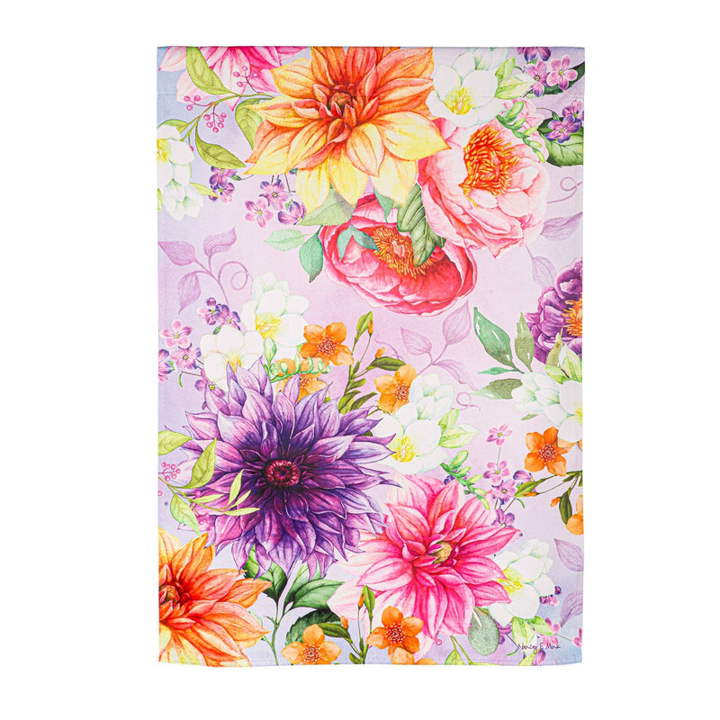 Rhapsody in Bloom Suede Garden Flag - The Flag Lady