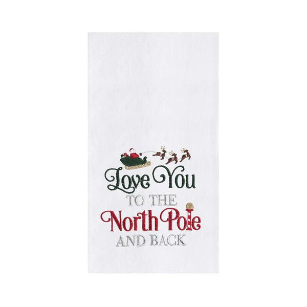 Santa's Sleigh Love You to the North Pole and Back Flour Sack Towel - The Flag Lady