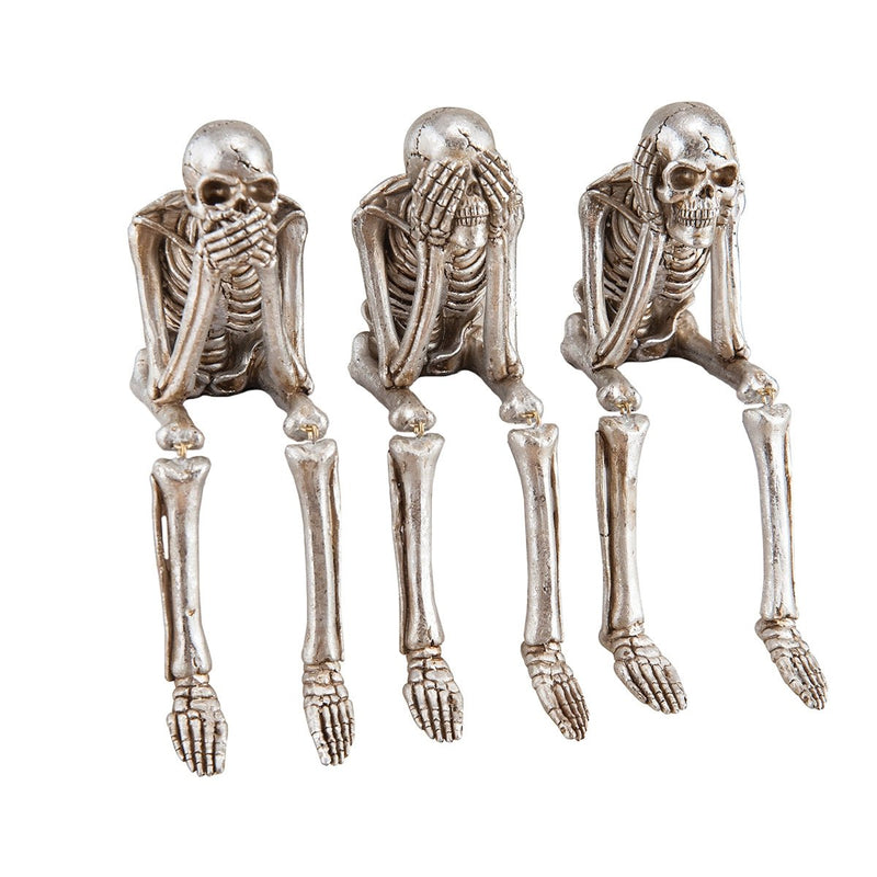 "See No Evil" Skeleton Shelf Sitters - The Flag Lady