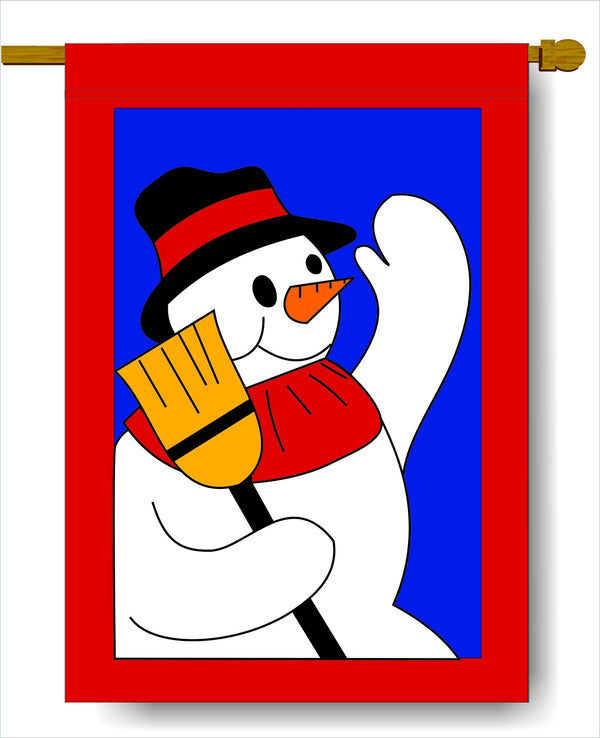 Snowman Garden Flag - The Flag Lady