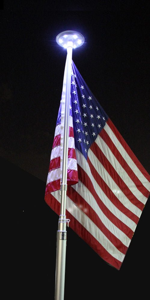 Solar Light for 15 - 25ft Flagpoles - The Flag Lady