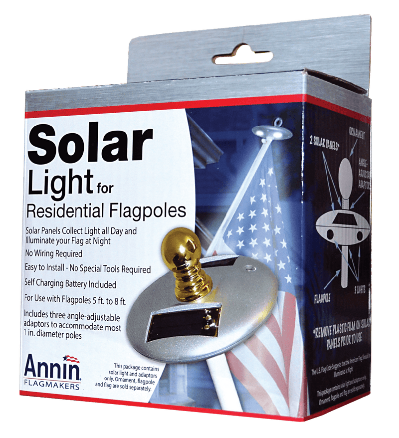 Solar Powered Light for Home - Mounted Flagpole - The Flag Lady