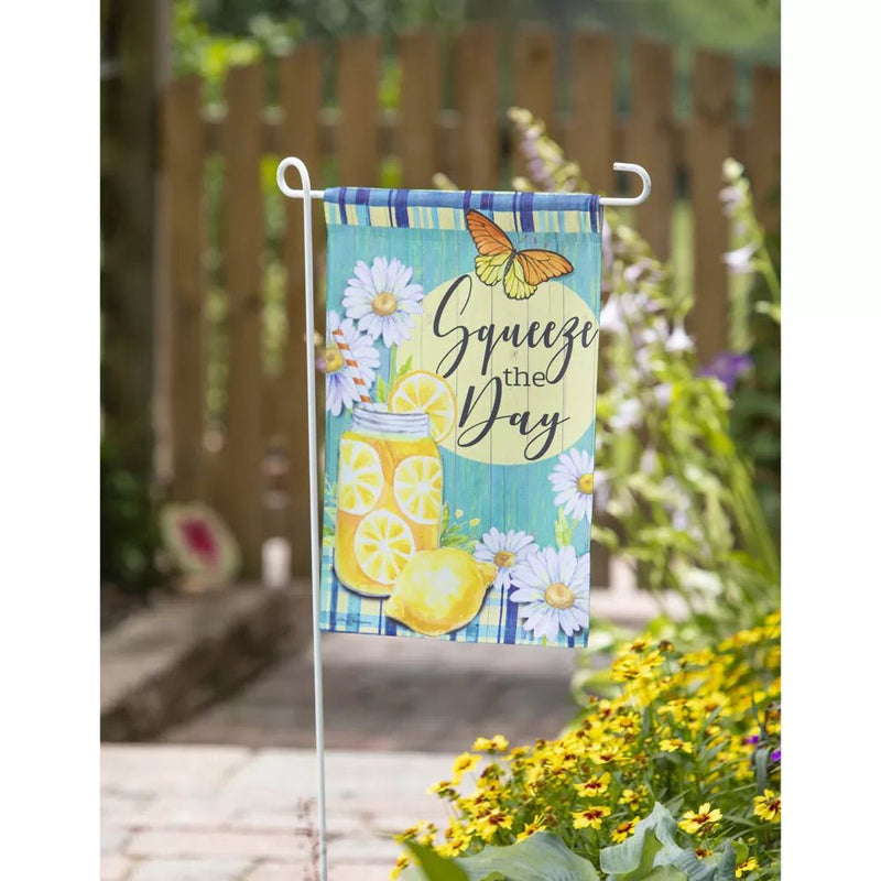 Squeeze the Day Mason Jar Garden Suede Flag - The Flag Lady