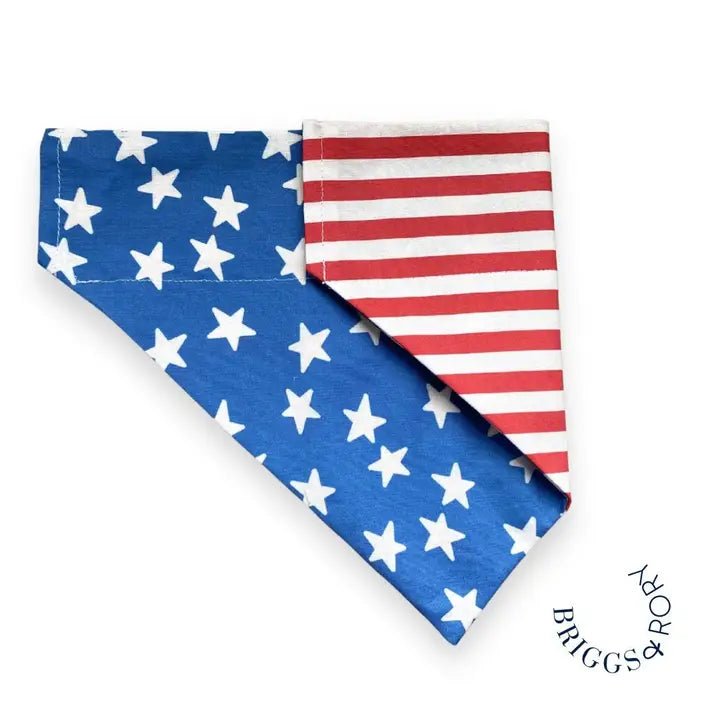 Stars and Stripes Reversible Dog Bandana - The Flag Lady