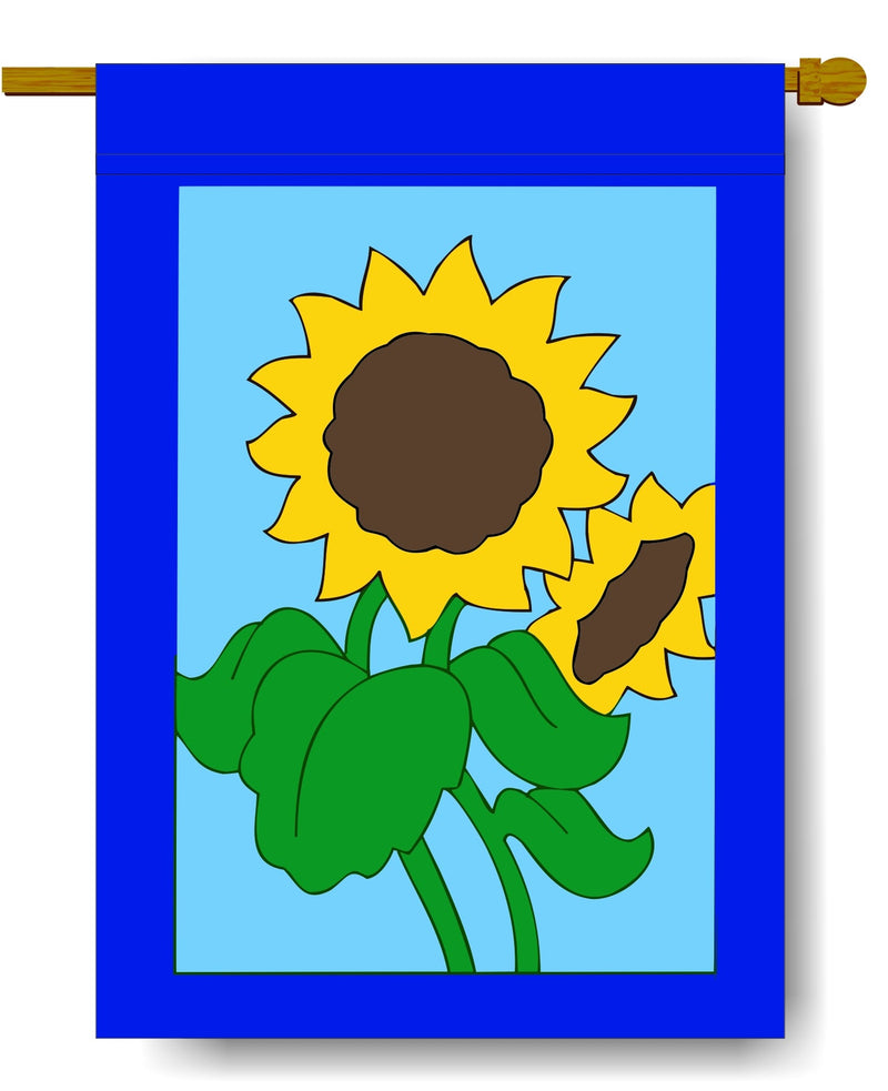 Sunflower Banner Flag 28 x 40 inch Flowers, Spring, Summer - The Flag Lady