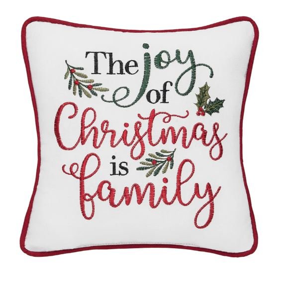 "The Joy of Christmas is Family" Mini Pillow - The Flag Lady