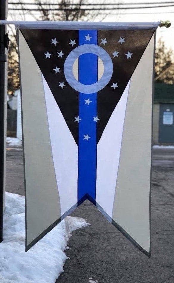 Thin Blue Line Ohio Flags - The Flag Lady