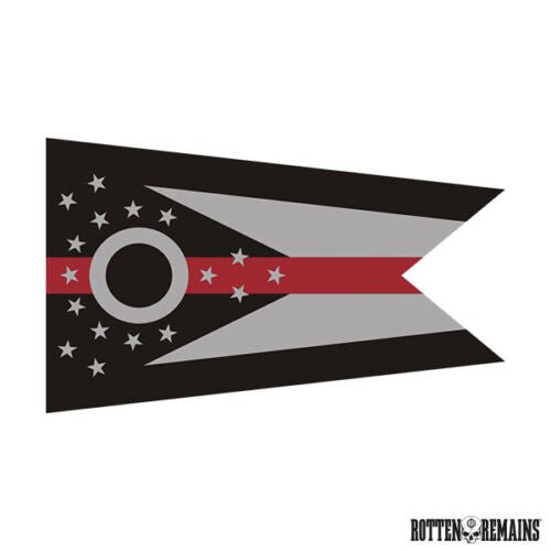 Thin Red Line Ohio Sewn 3x5' - The Flag Lady