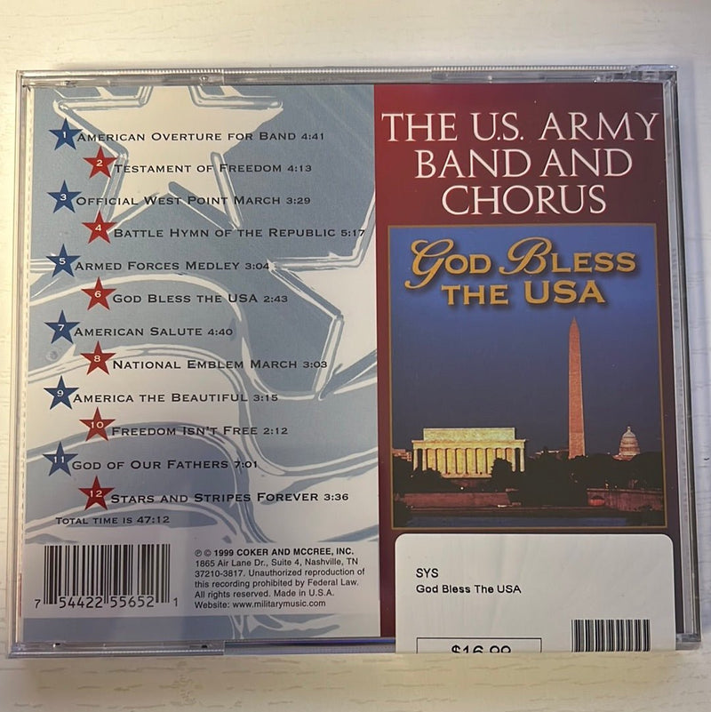 US Army Band & Chorus "God Bless the USA" Music CD - The Flag Lady