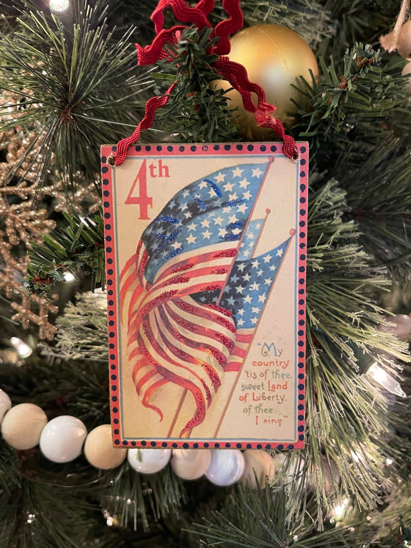 Vintage Patriotic Ornaments - The Flag Lady