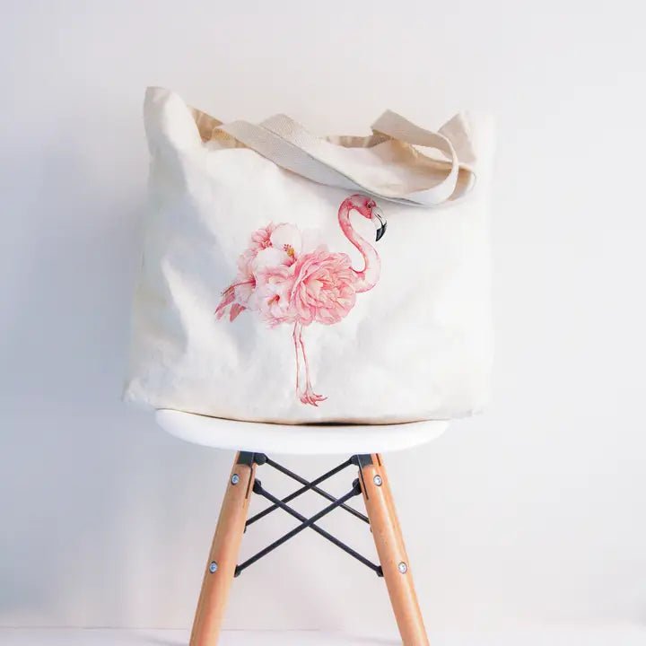 Watercolor Flamingo Tote Bag 2 Sizes - The Flag Lady