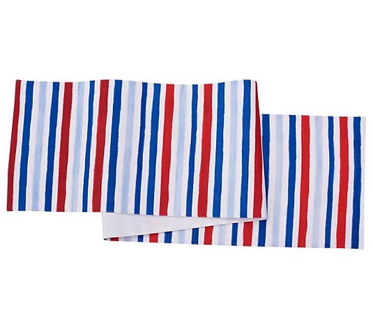 Watercolor Patriotic Stripe Runner - The Flag Lady