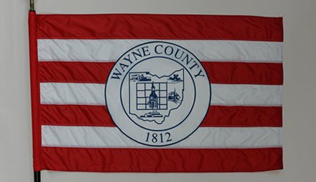 Wayne County Ohio Flag - 3x5 Feet - The Flag Lady