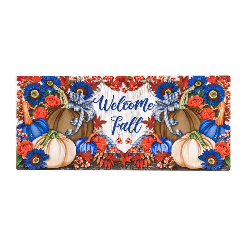 Welcome Fall Neutral Sassafras Mat - The Flag Lady