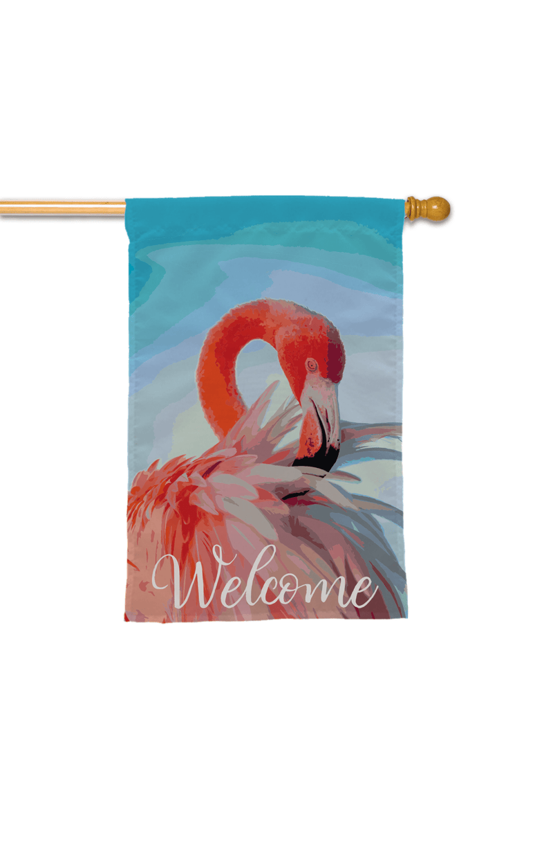 Welcome Flamingo Flag - The Flag Lady